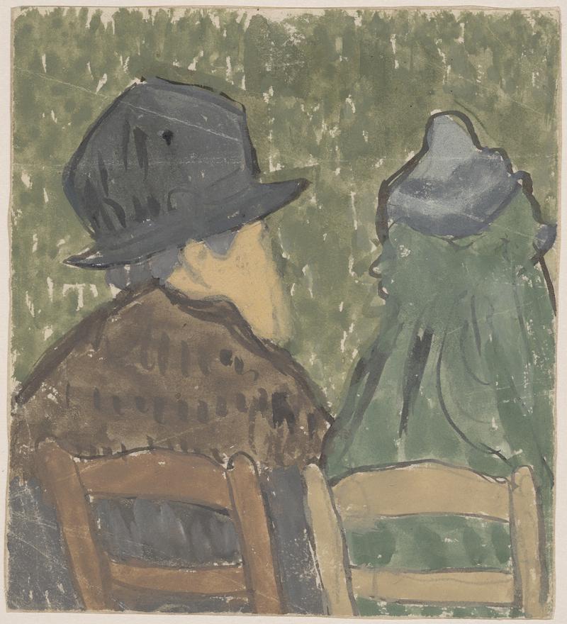 Two figures in church
