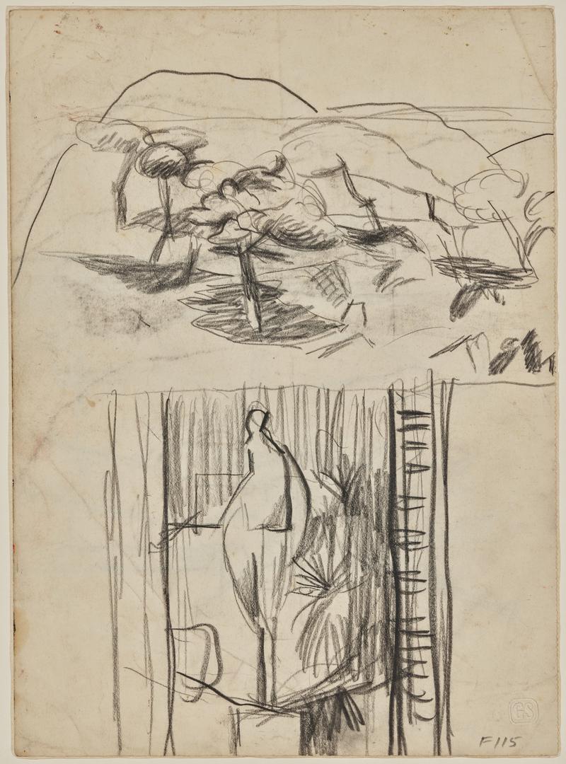 Trees and Boulders in a Landscape