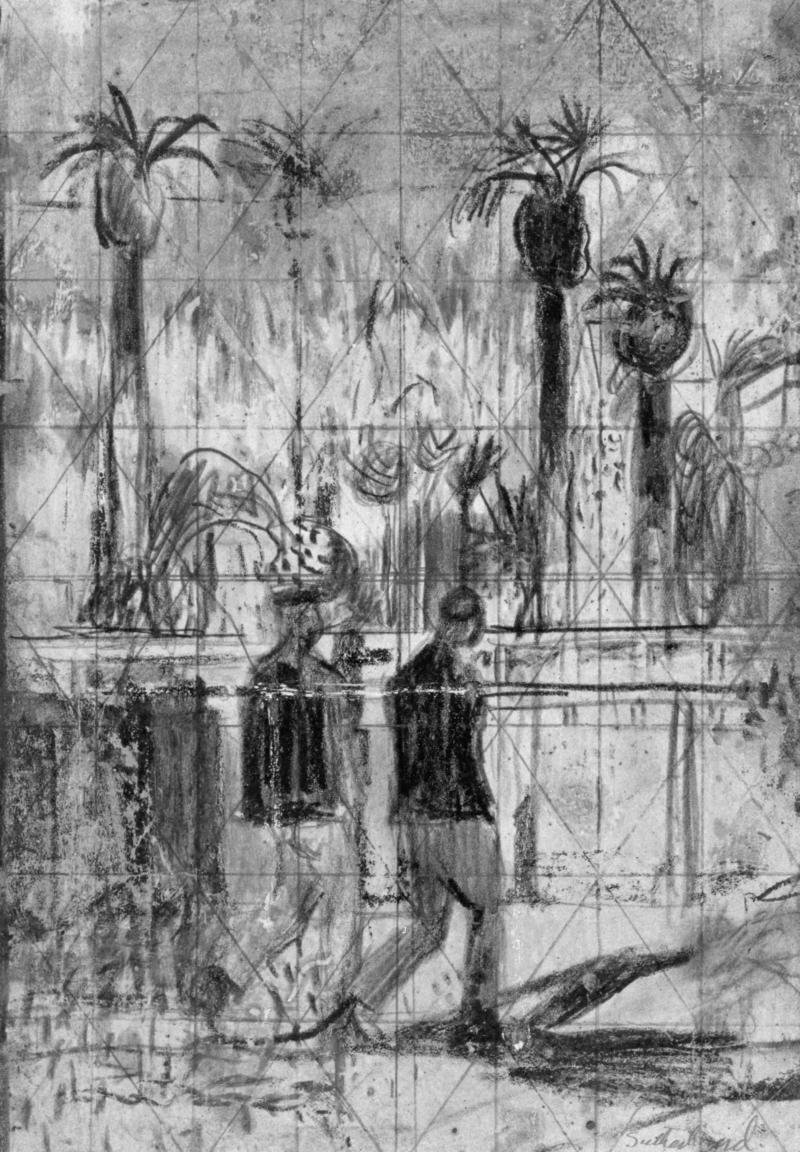Men Walking in a Plantation