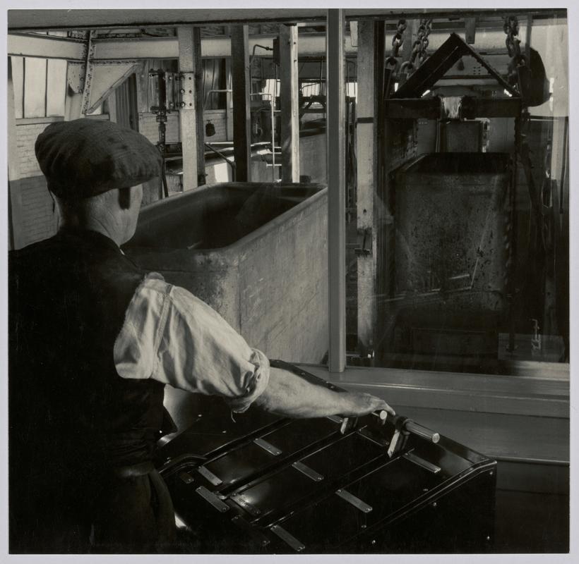 &quot;Pit Top, automatic wagon handling&quot; - Photograph of steelworks and South Wales