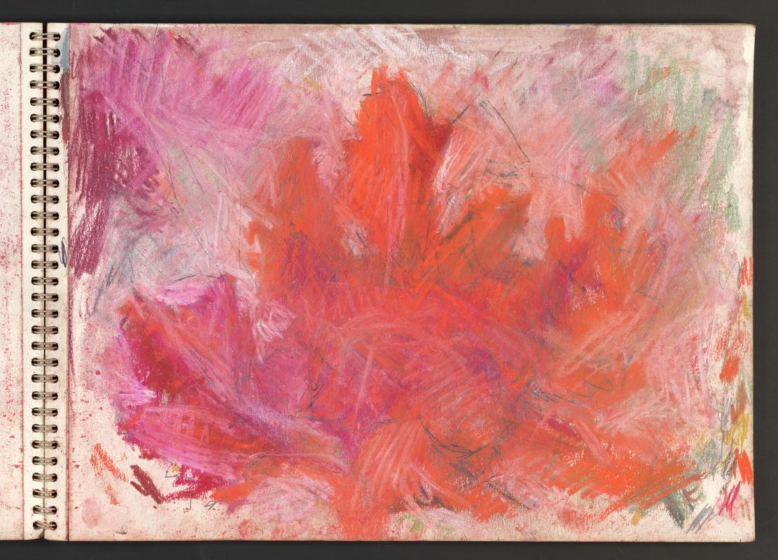 Sketchbook: Monk Haven & wrecked yacht; flowers; St. Ishmael's Church; view from studio window at Martin's Haven