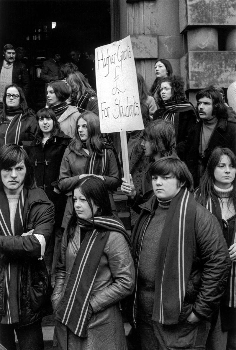 GB. WALES. Newport. Student protest. 1973.