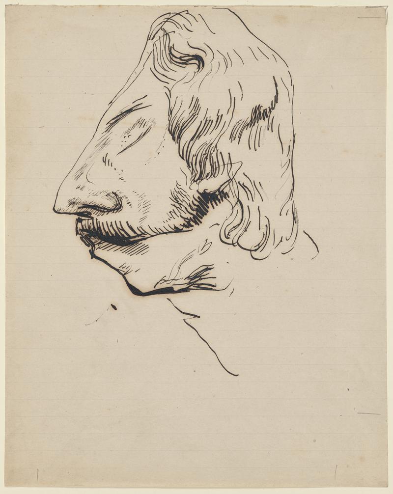 Caricature Sketch of a Man&#039;s Head