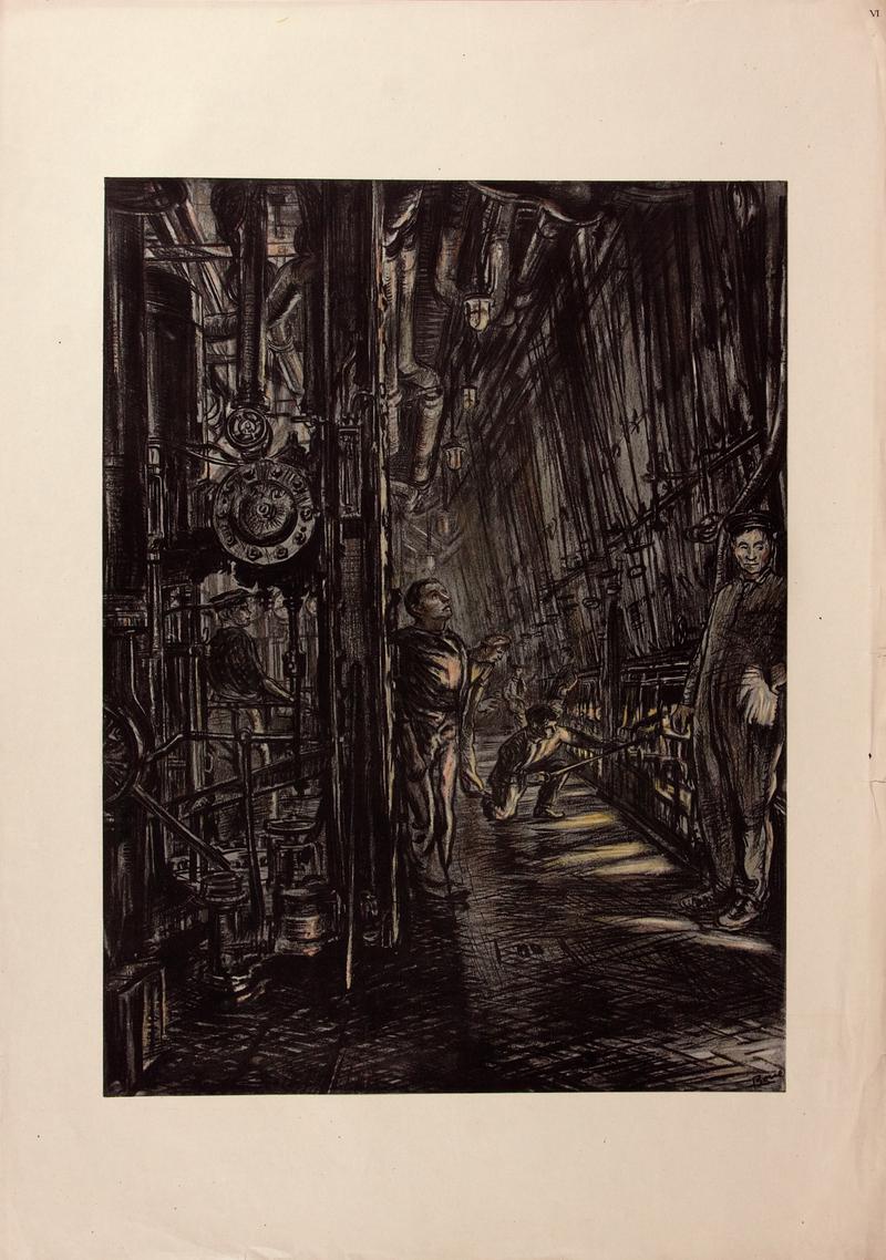 "With the Grand Fleet" by Muirhead Bone