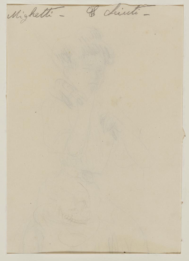 Seated woman playing violin