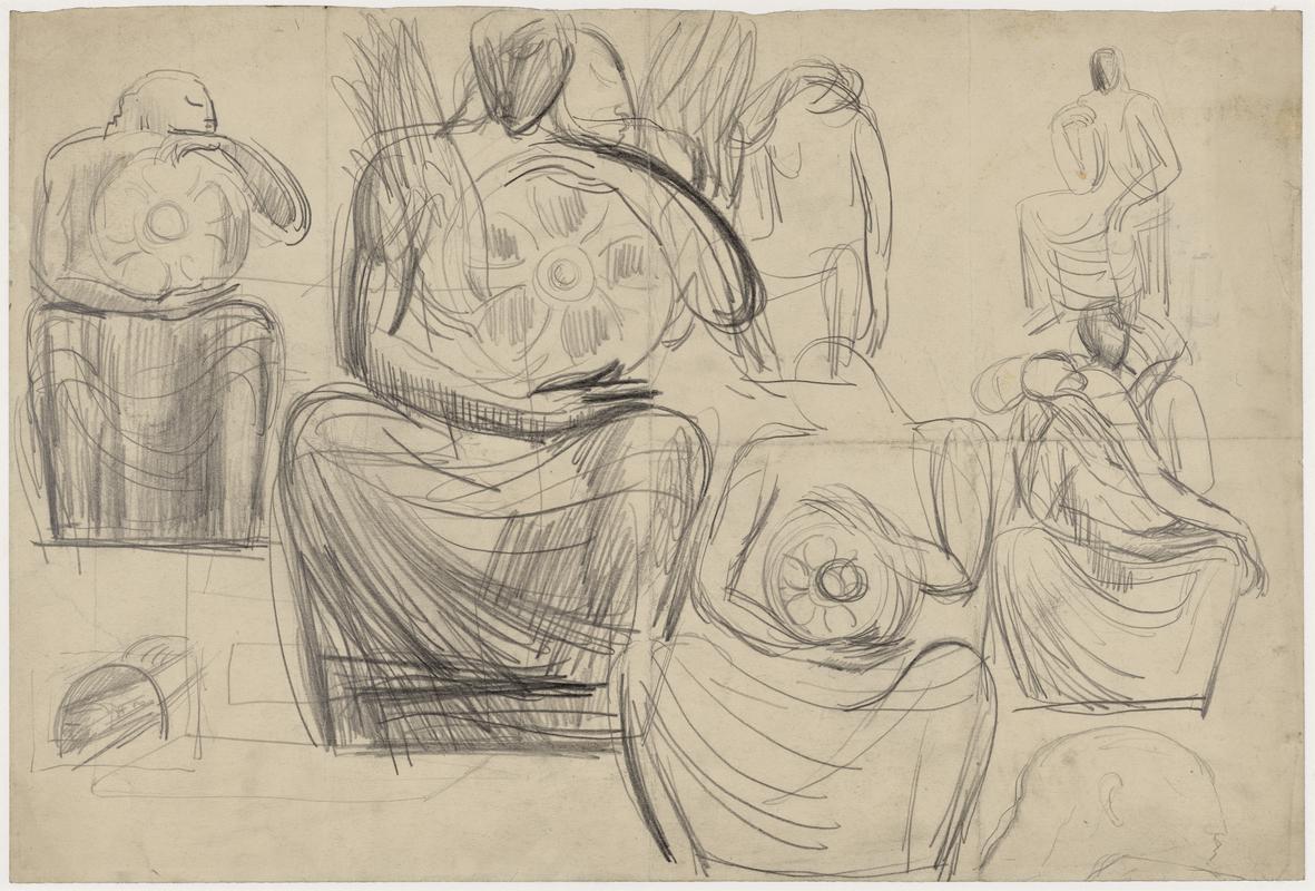 Sunworshippers: studies for sculpture group