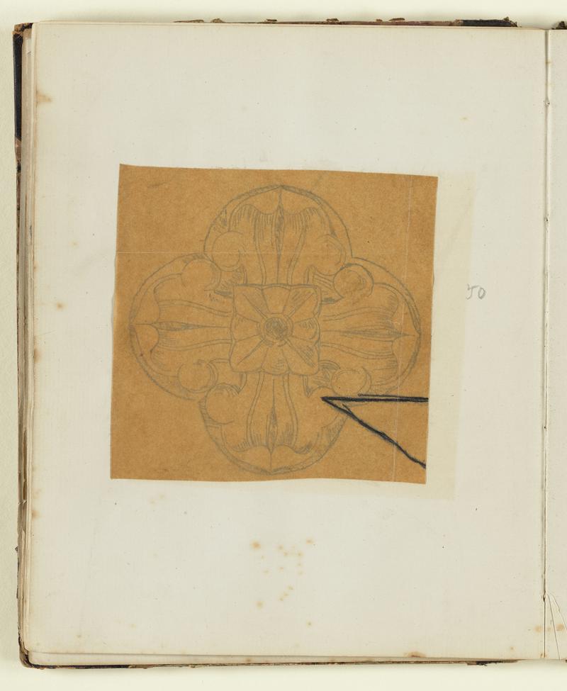 Sketchbook: Working drawings, related to ... decoration of Cardiff Castle