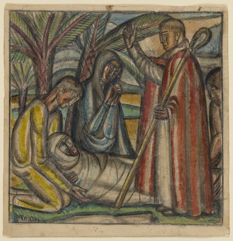 St Hilary Raising a Man From the Dead