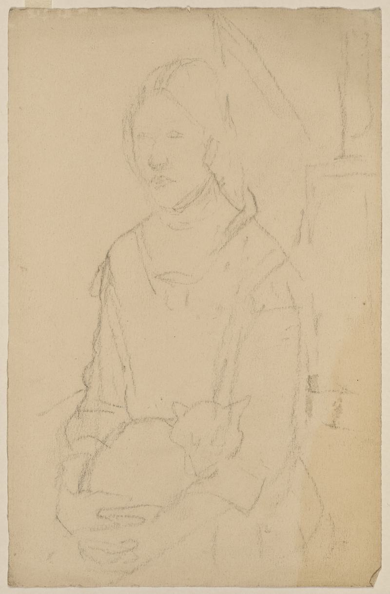 Girl with a cat