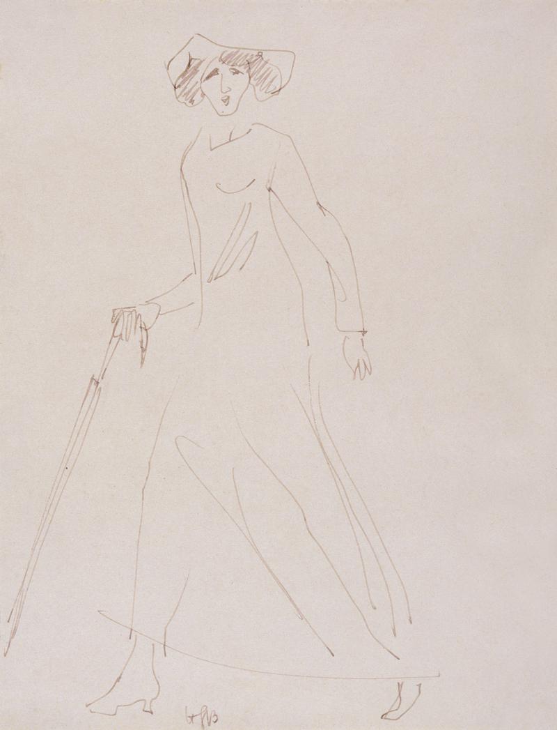 A woman walking