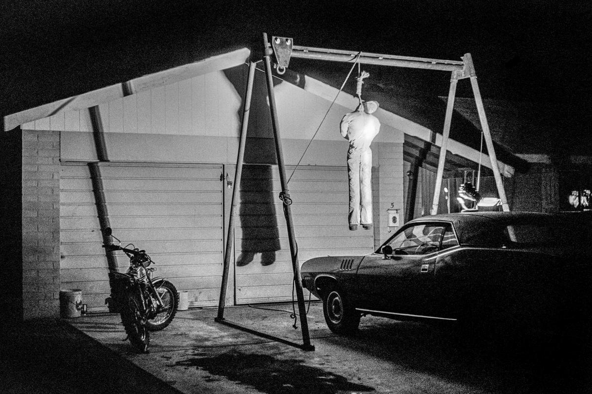 USA. ARIZONA. Phoenix. Tempe street scene. Halloween. 1979.