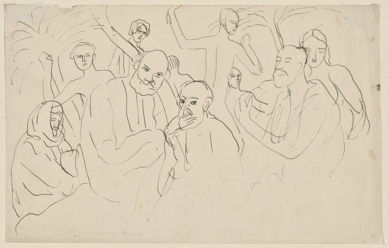 Group of Men with a Woman