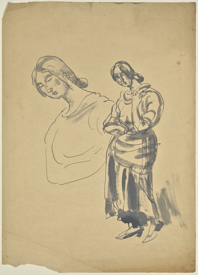 Two Studies of a Standing Woman