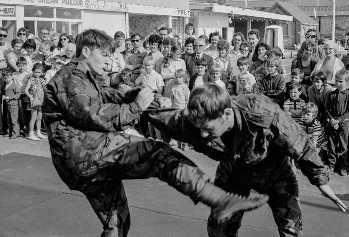 GB. WALES. Rhyl. Marine Commando Display to an audience mainly of children. 1972.