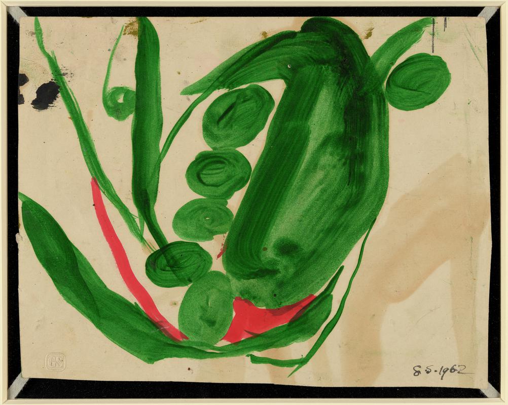 Green design with red