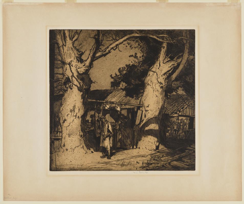 The butcher`s shop