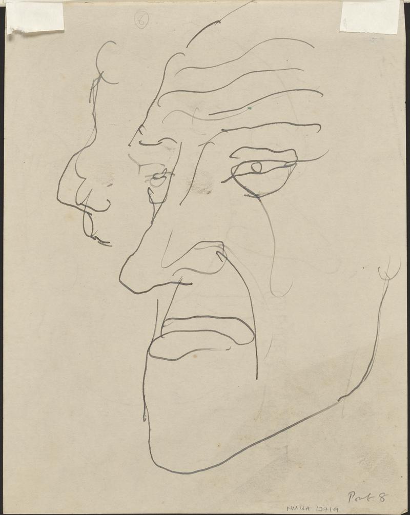 Caricature sketch of a Man's head