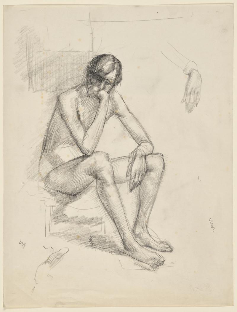 Seated Male Nude