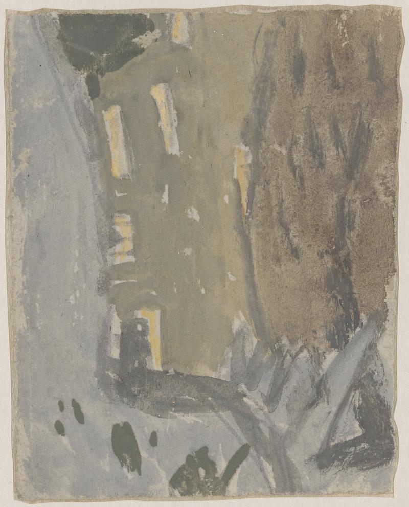 View of a town at night
