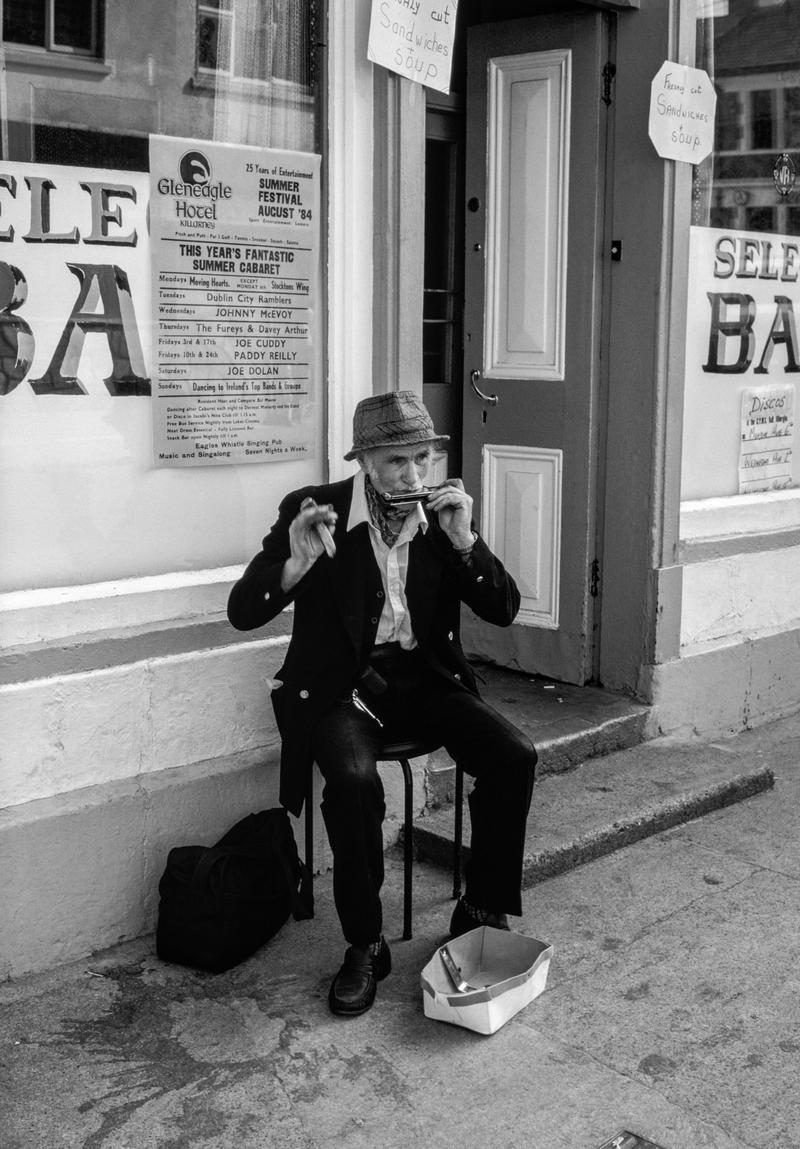 IRELAND. County Kerry. Killarney. Irish music is kept alive by buskers of an amazing standard. They can be heard in virtually every town or village. 1984.