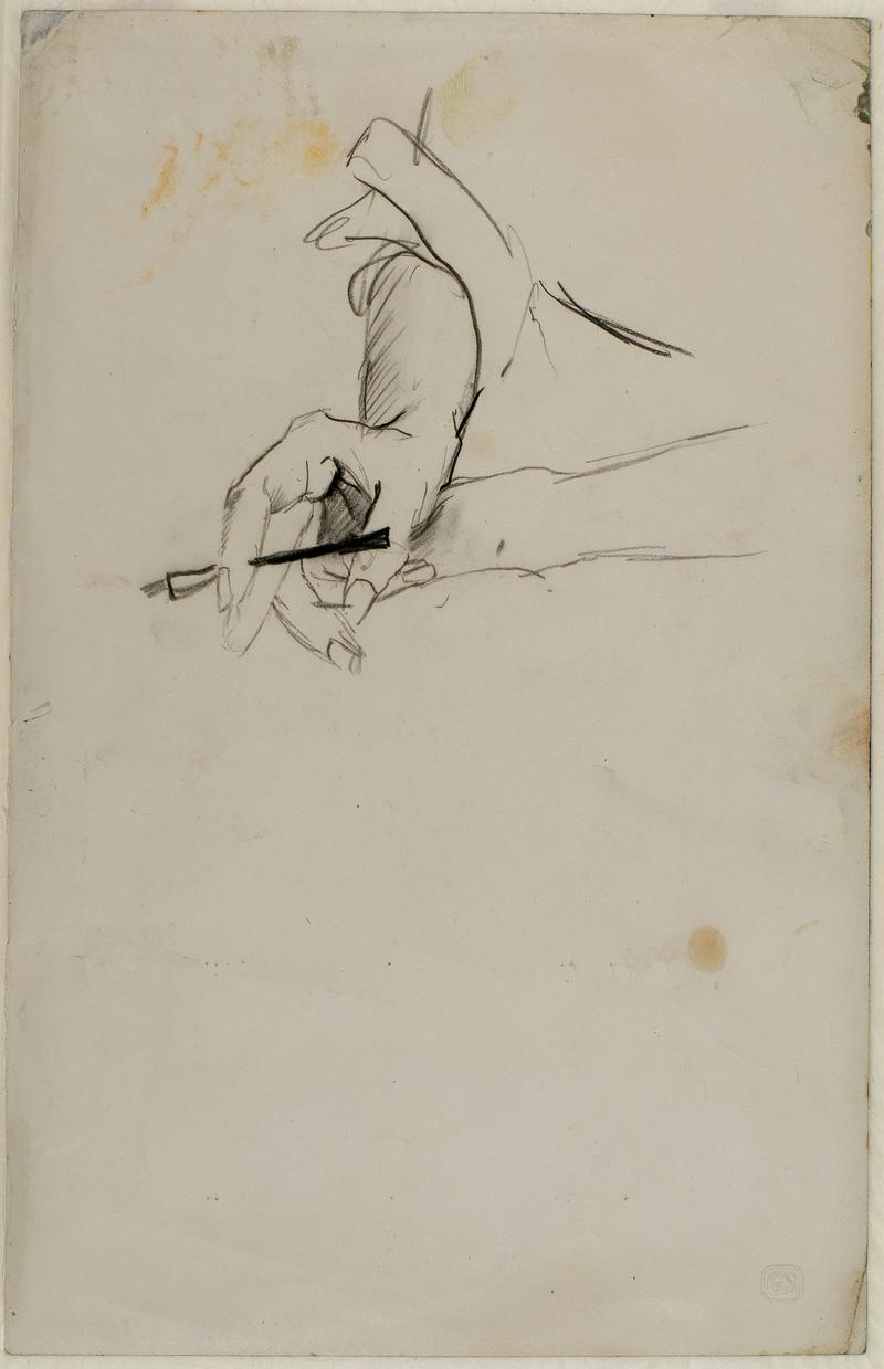 Female hands with cigarette holder