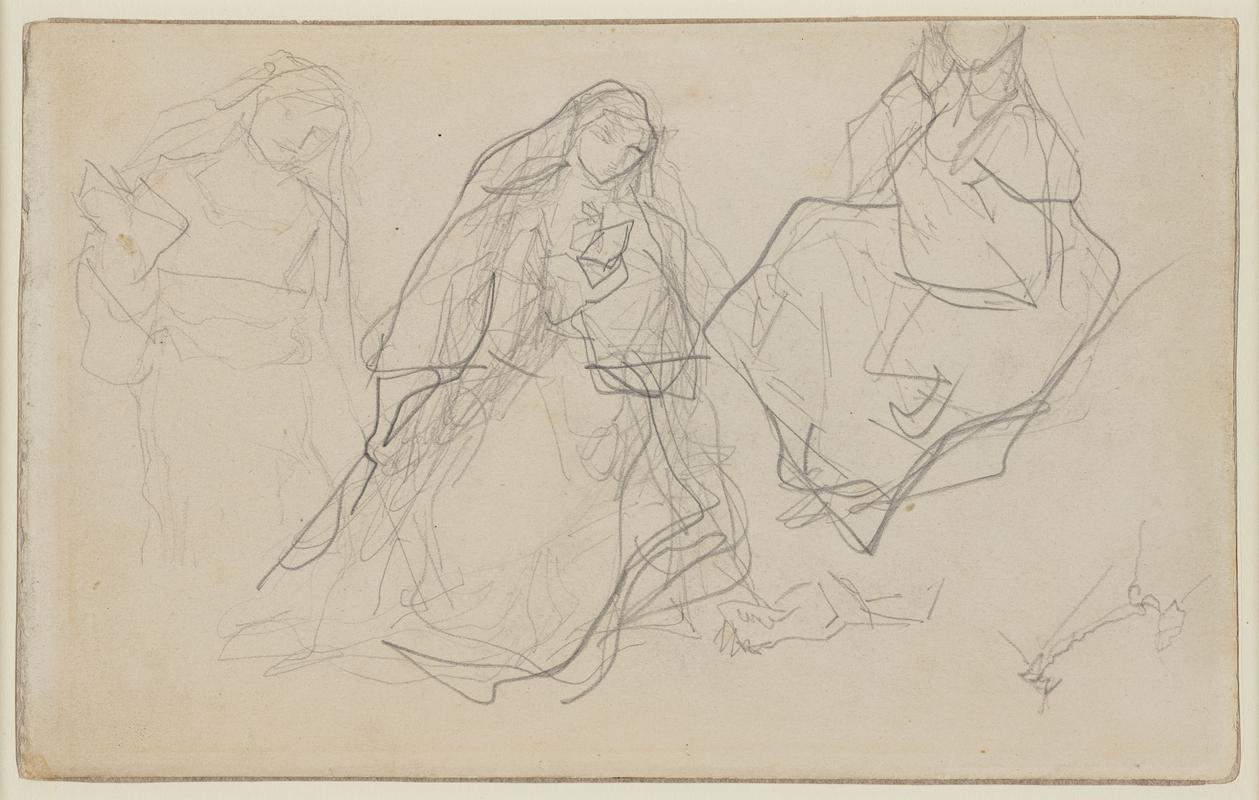 Three Studies of Seated Woman