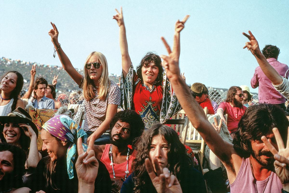 GB. ENGLAND. Isle of Wight Festival. Pop festivals bring out the wildest forms of dress sense. 1969.