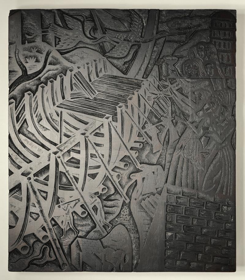 The Building of the Ark, Wood Block - Printing Block