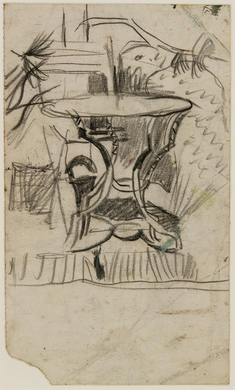 Table in a garden, study