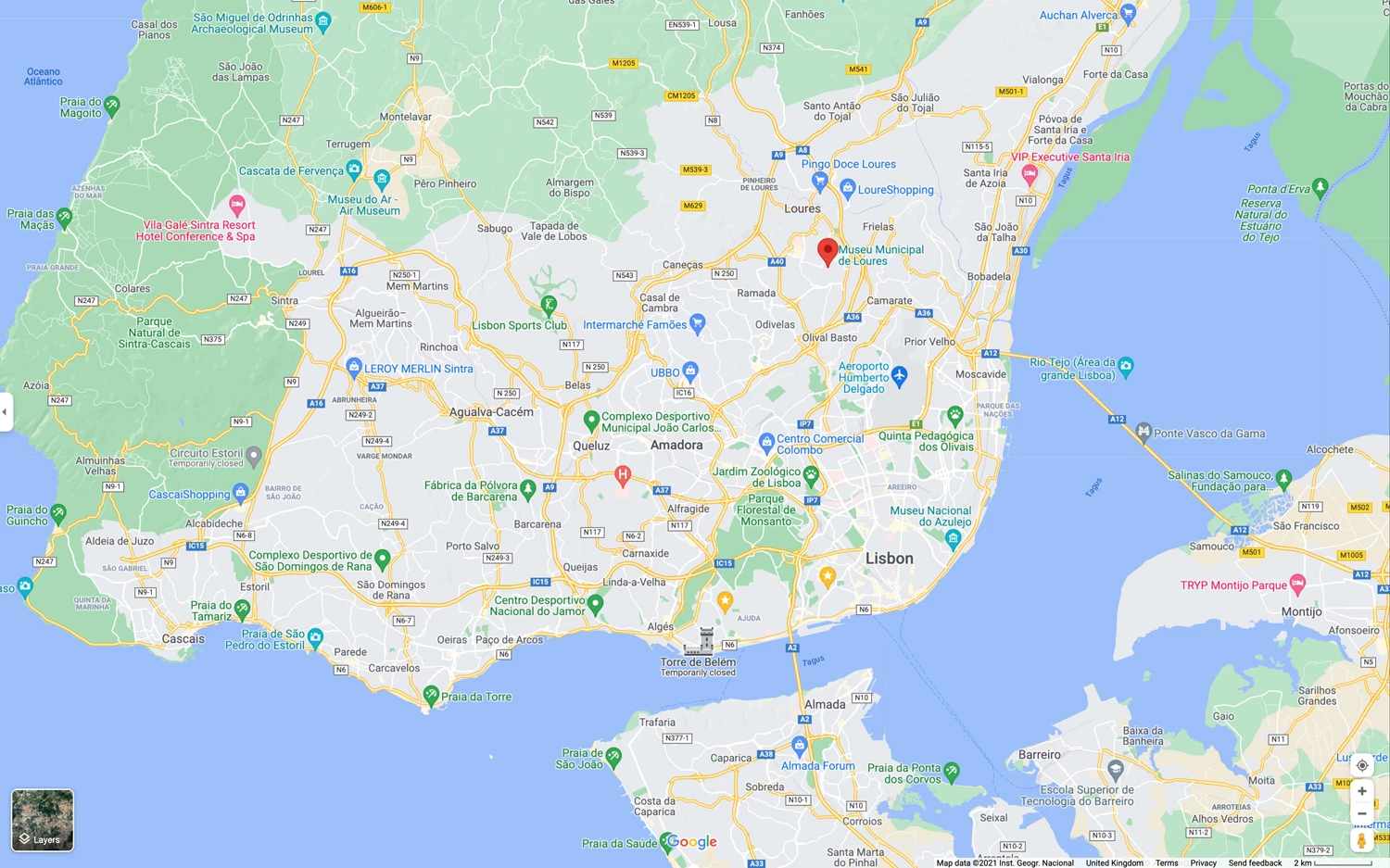 View from google Earth