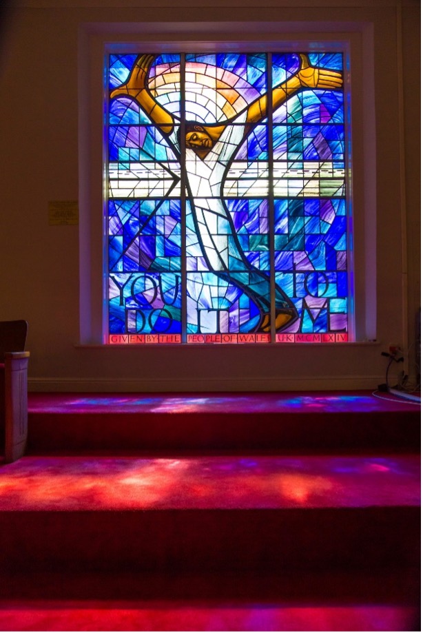 Memorial Window at the 16th Street Baptist Church, from the people of Wales after the 1963 bombing. PhotoL National Geographic Image Collection / Alamy